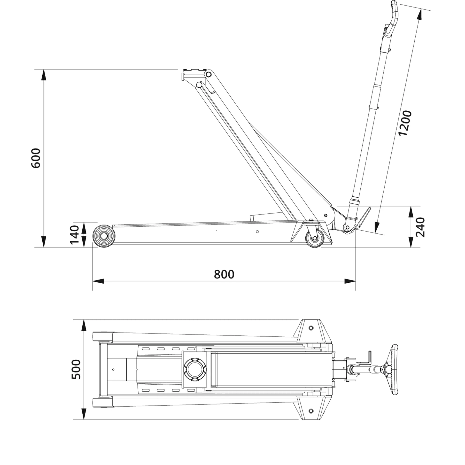 Hydraulic Jack DK60Q Drawing
