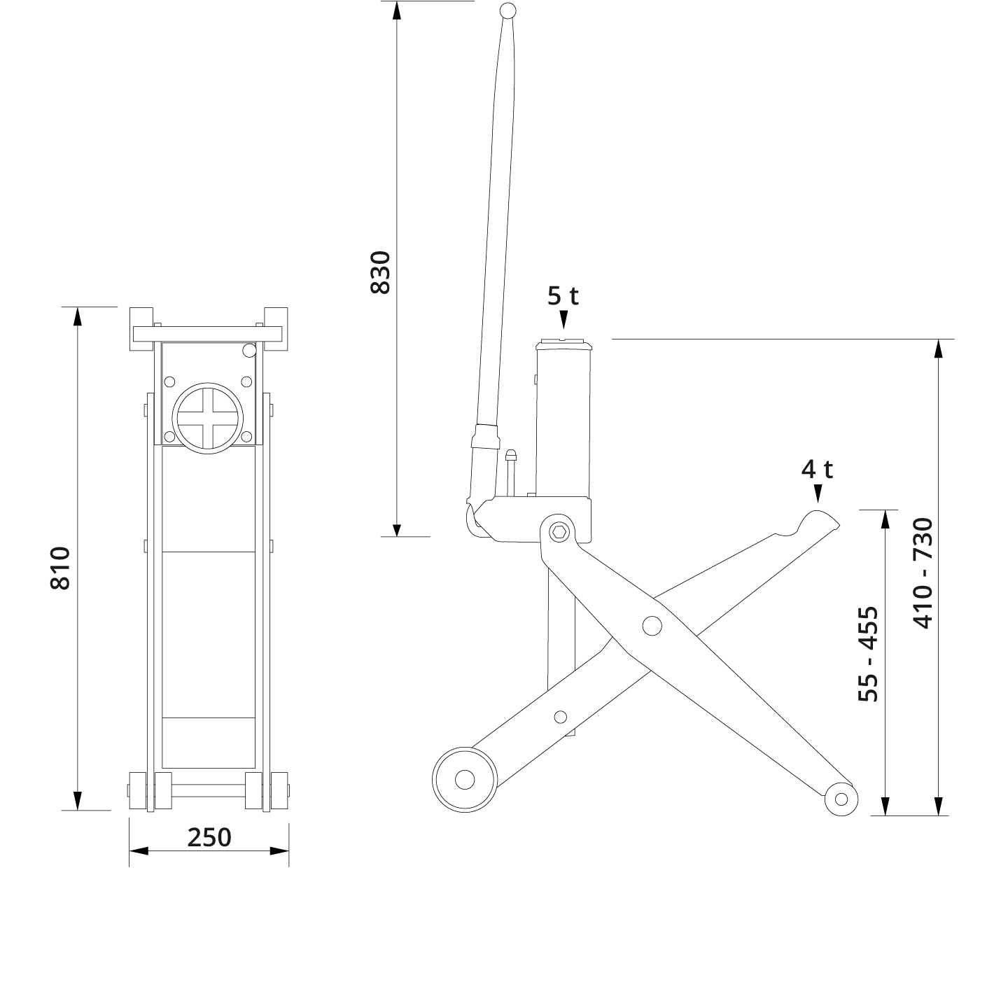 Hydraulic Jack FJ40 Drawing