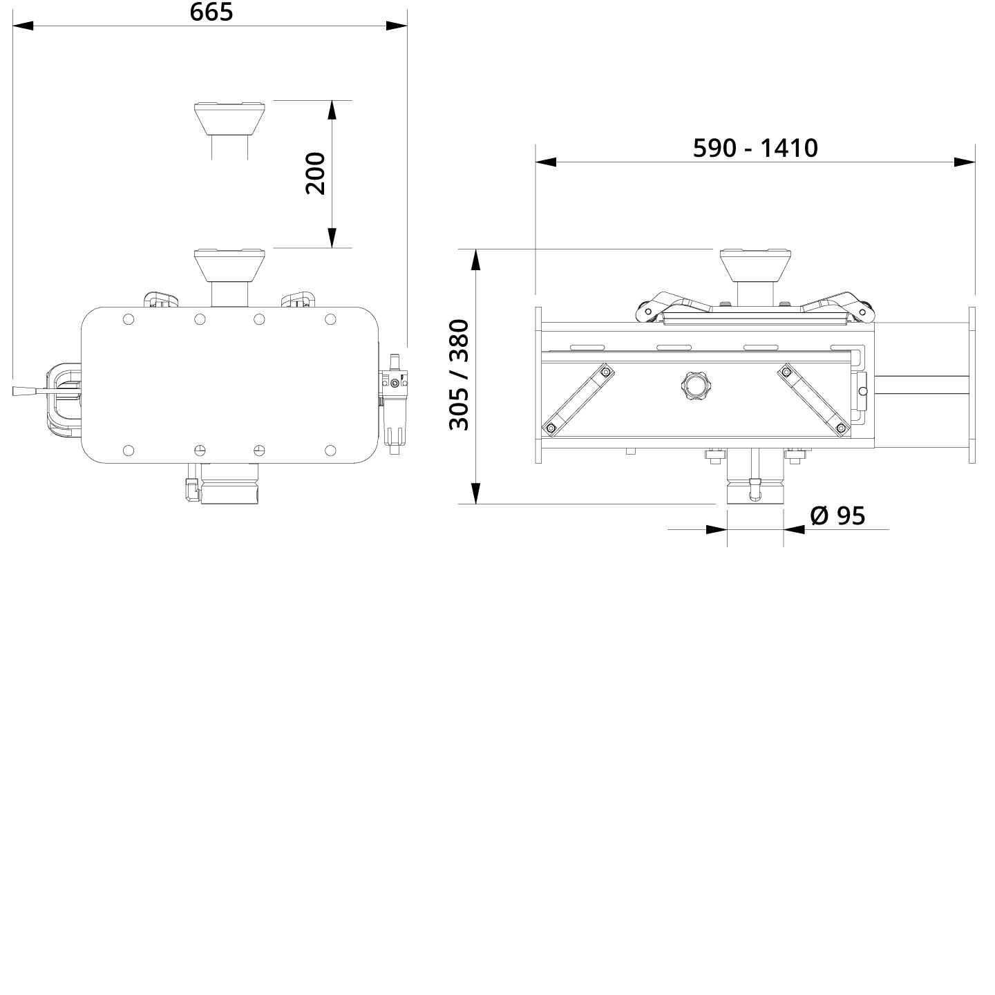 Heavy Duty Jacking Beam FL 1 Drawing