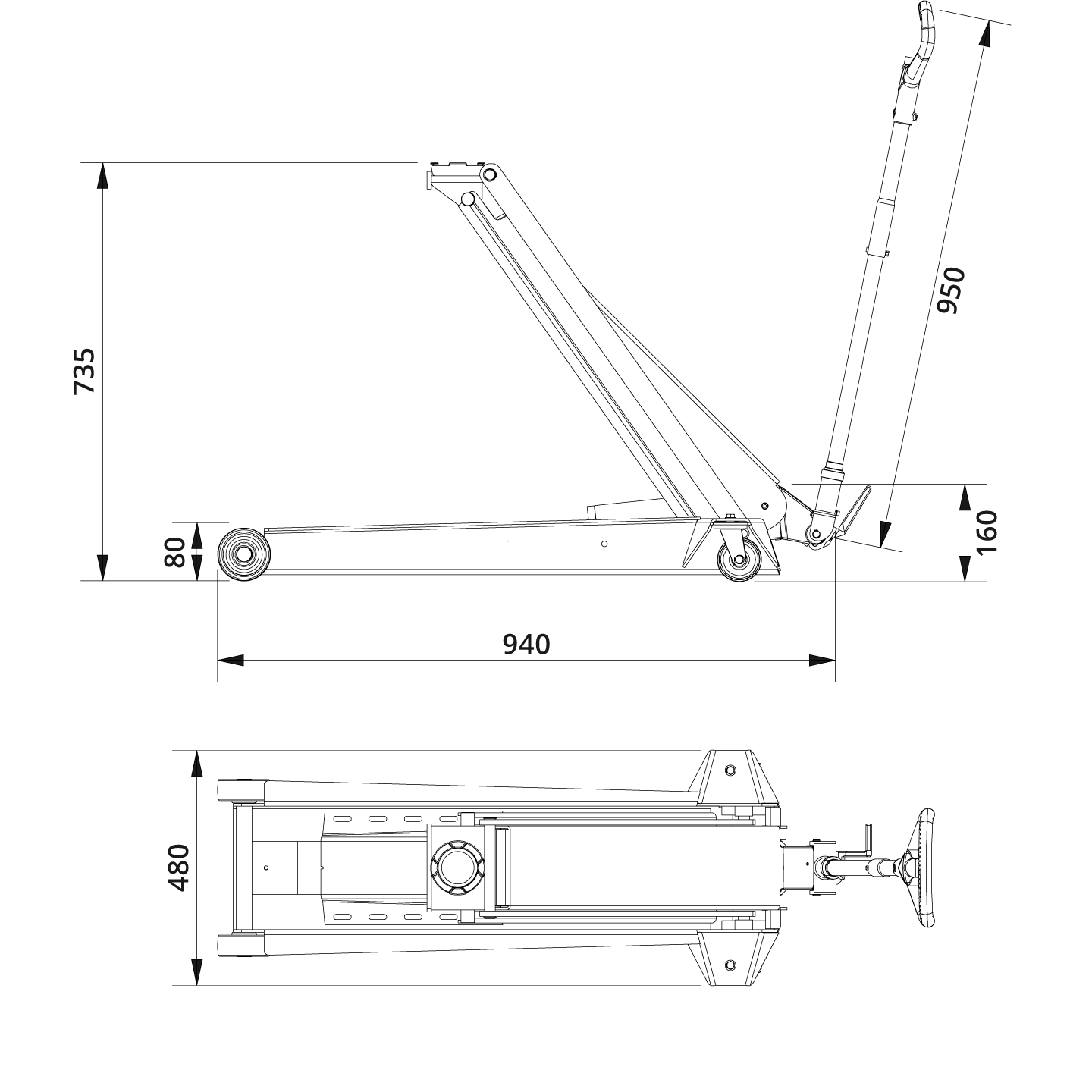 Hydraulic Jack DK13HLQ Drawing