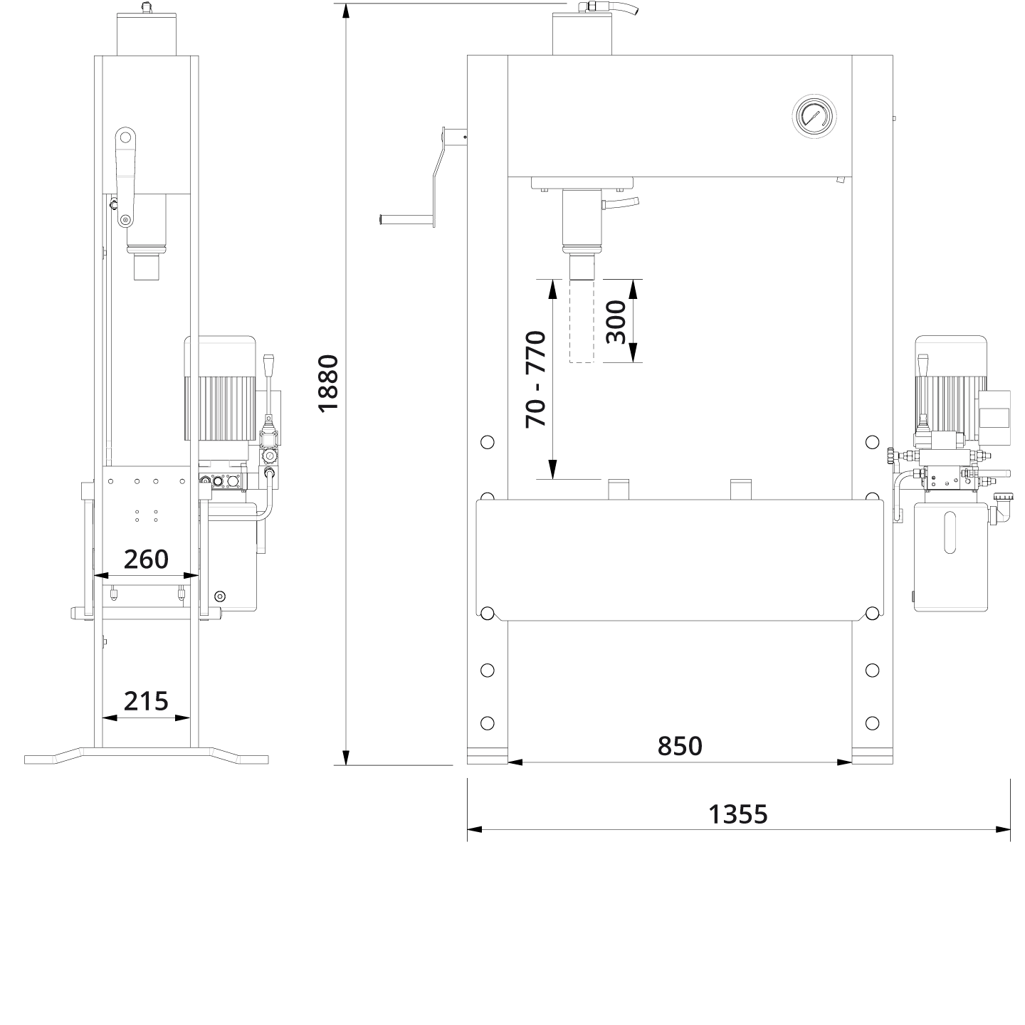 Hydraulic Press P40EH Drawing