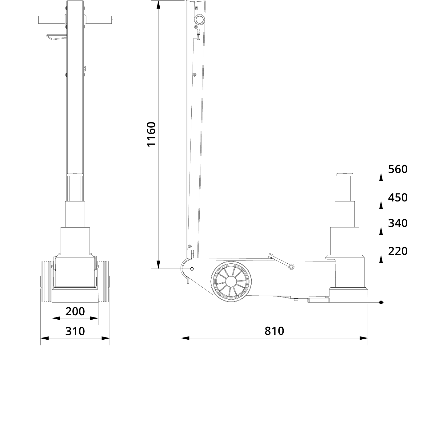 Air Hydraulic Jack 50 3H Drawing (1)