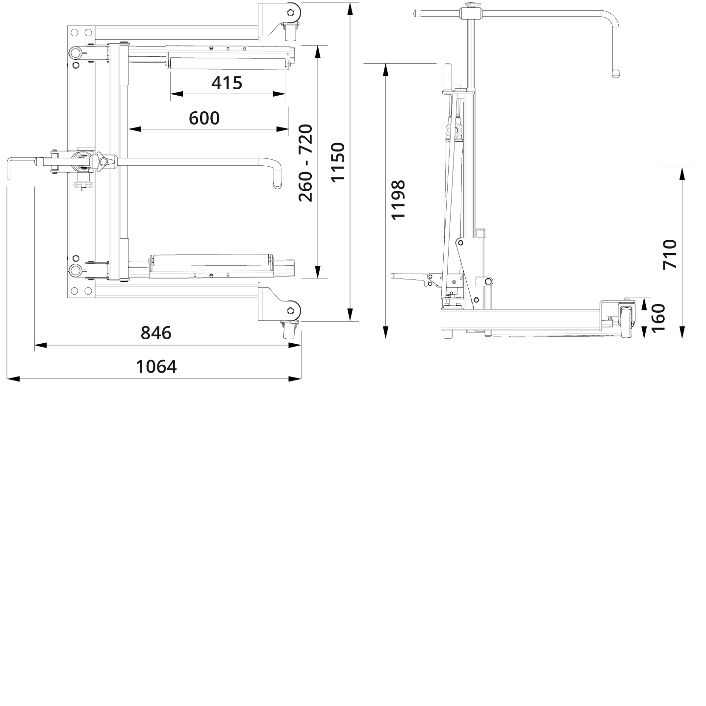 Wheel Trolley WTA500 Drawing
