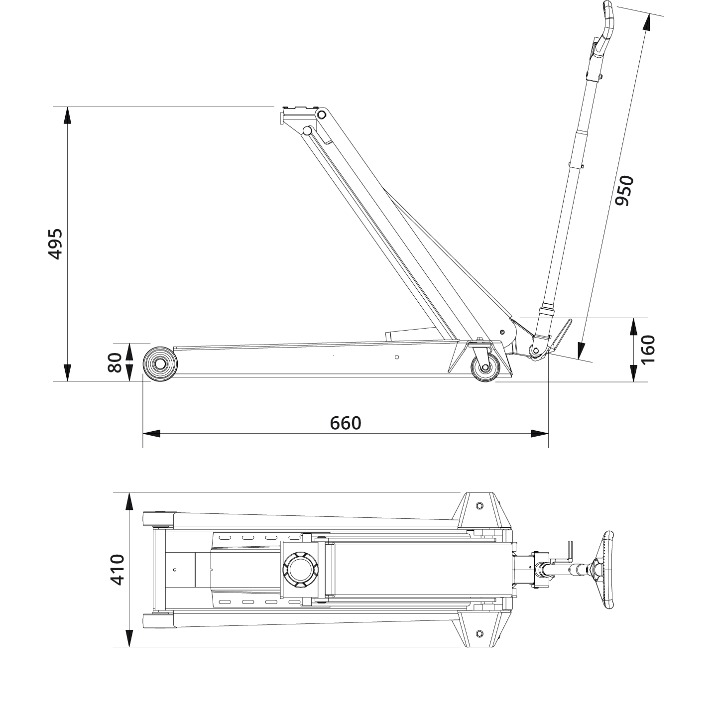 Hydraulic Jack DK20Q Drawing