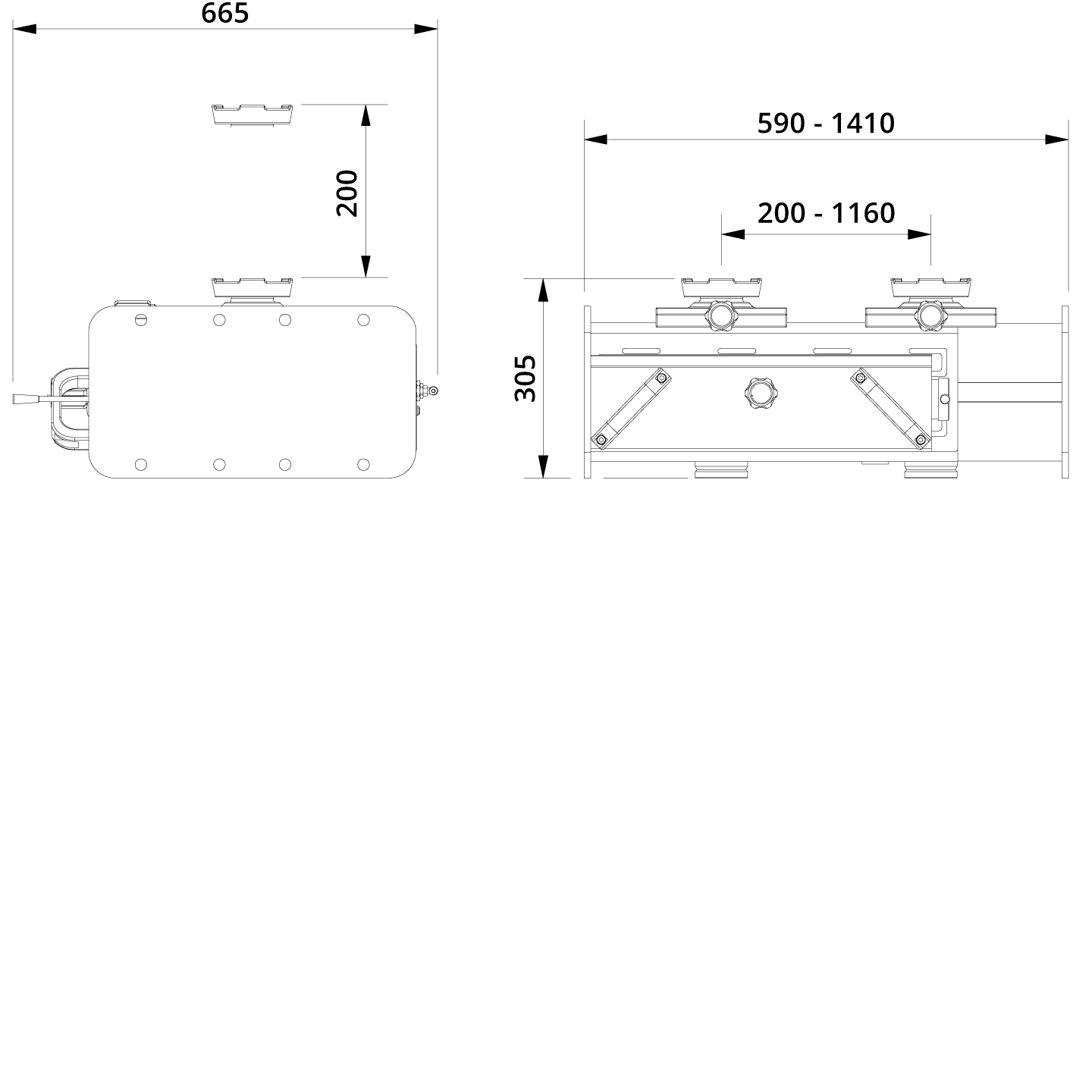 Heavy Duty Jacking Beam FL 2 Drawing